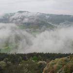 vom Burgberg geniesst man normalerweise eine schöne Aussicht ins Alliertal