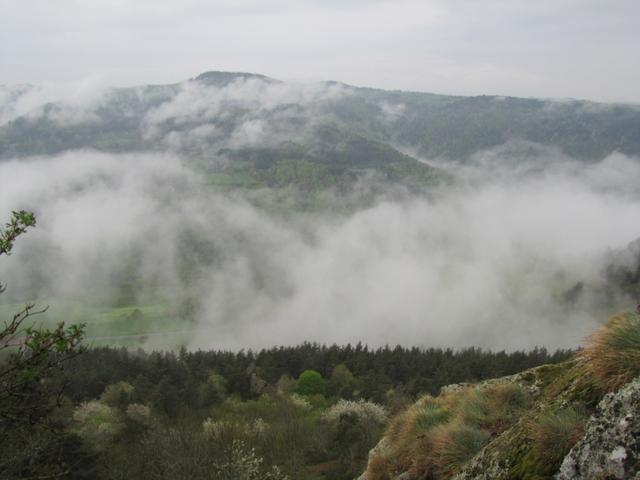 vom Burgberg geniesst man normalerweise eine schöne Aussicht ins Alliertal