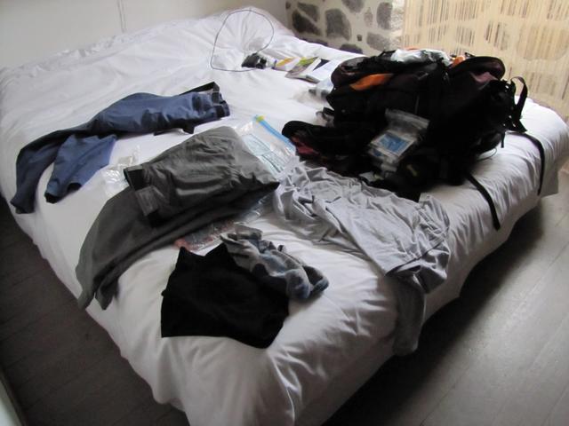 jeden Morgen heisst es, Rucksäcke packen 