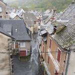 Blick vom Turm auf die Dächer von St.Chély d'Aubrac