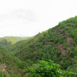 grosses Breitbildfoto von Conques