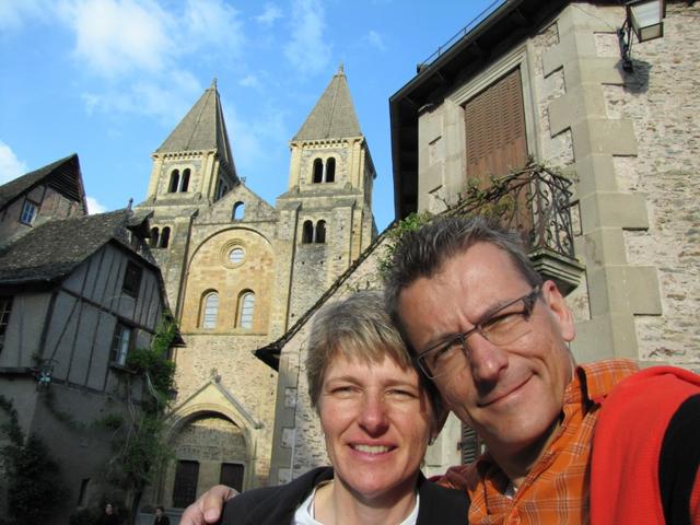 Erinnerungsfoto aufgenommen in Conques