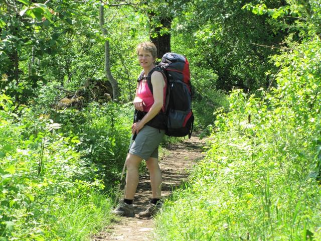 Mäusi geniesst die Sonne und das Wandern