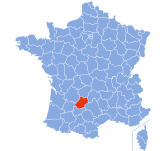 wir haben das Département Aveyron verlassen. Wir befinden uns nun im Département Lot