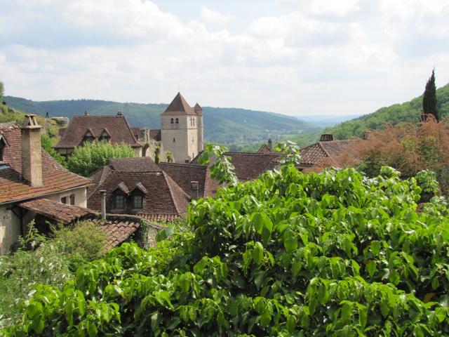 Aussicht vom Restaurant auf St.Cirq Lapopie