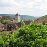 Aussicht vom Restaurant auf St.Cirq Lapopie