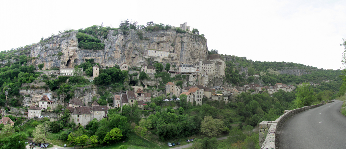 Breitbildfoto von Rocamadour