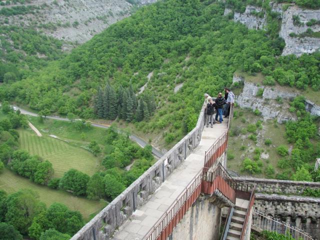 die Aussichtsterrasse der Burg. Was für eine Imposante Aussicht