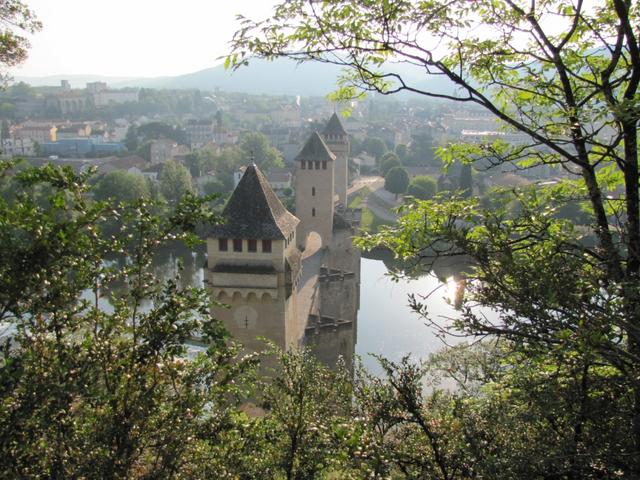 der Pont Valentré von oben gesehen