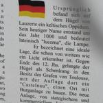 Infotafel über die Geschichte von Lauzerte Teil 1