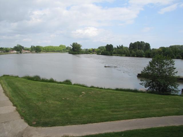 der Tarn, kurz vor dem zusammenfluss mit der Garonne