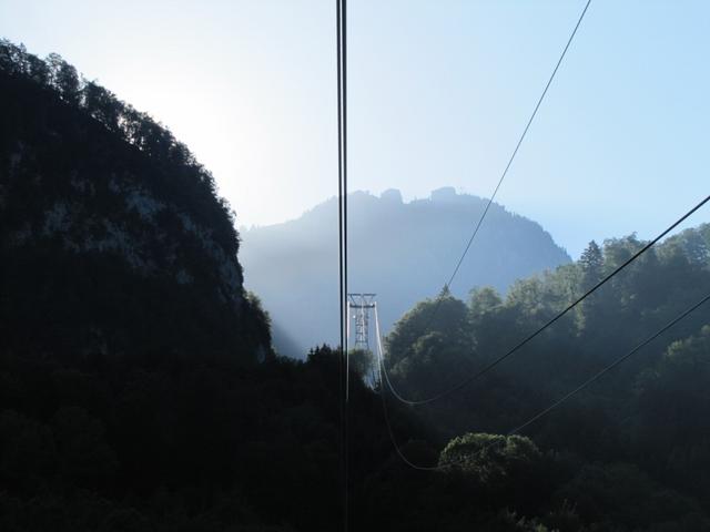 Blick von der Talstation in Dallenwil rauf nach Niederrickenbach