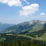 Breitbildfoto vom Flügenspitz aus gesehen, Richtung Amden