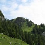 Blick zum Roggenstock. Geologisch ein sehr interessanter Berg.