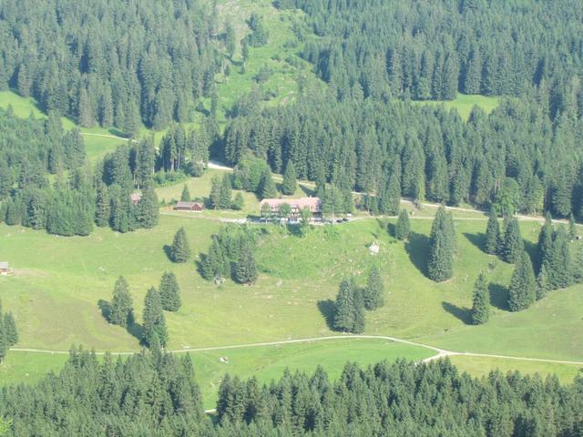 Blick runter zum Kurhaus Voralp