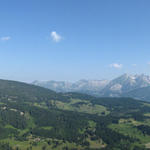 Breitbildfoto bei Schlössli am Fusse des Chapf, mit Blick Richtung Säntis