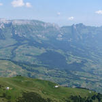 sehr schönes Breitbildfoto vom Margelchopf aus gesehen, Richtung Alpstein und ins St.Galler Rheintal
