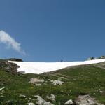 Blick hinauf zum Isisixgrat mit Schneewächte