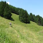 wir haben im Gschwemmten hinter uns gelassen und wandern nun Richtung Voralp