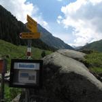 bei Punkt 1596 m.ü.M. bei der Brücke die nach Pardatsch führt