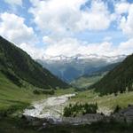 Blick zurück Val Plattas. Im Hintergrund die Kette mit dem Piz Cavardiras. Dort waren wir auch schon