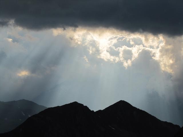 Abendstimmung über den Bergen