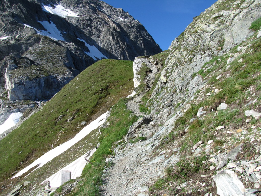 die einzige ein bisschen ausgesetzte Stelle der ganzen Wanderung