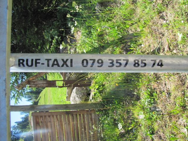 wir haben den Ruf-Taxi bestellt 079/357 85 74