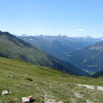 Breitbildfoto vom Schlappiner Joch, mit Blick Richtung Schweiz