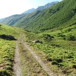 wir haben Punkt 1778 m.ü.M. hier biegt der Wanderweg rechts ab