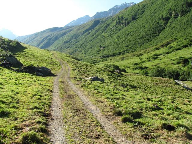 wir haben Punkt 1778 m.ü.M. hier biegt der Wanderweg rechts ab