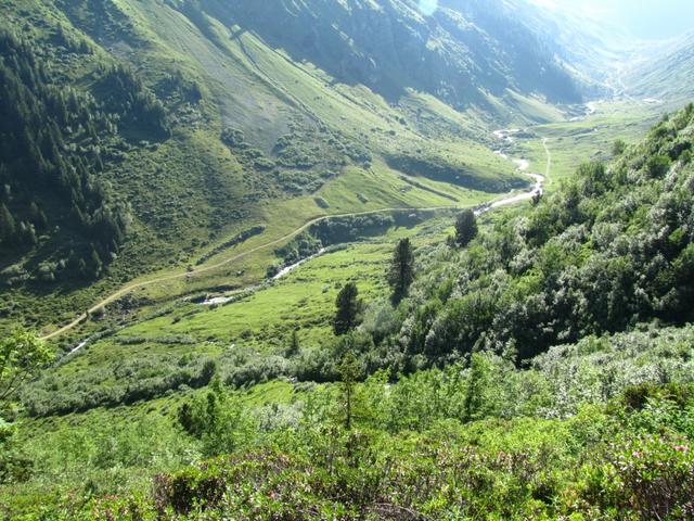 bei Punkt 1918 m.ü.M. Blick runter ins Schlappintal