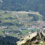 Tiefblick runter nach Klosters