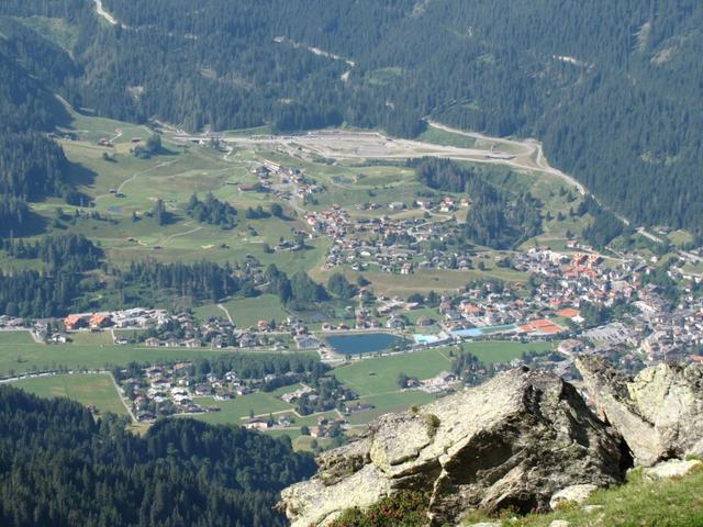 Tiefblick runter nach Klosters