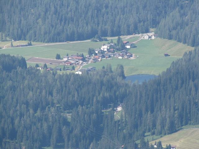 Blick nach Davos-Laret mit Schwarzsee