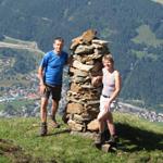 Erinnerungsfoto aufgenommen beim Steinmann unterhalb der Kessihütte