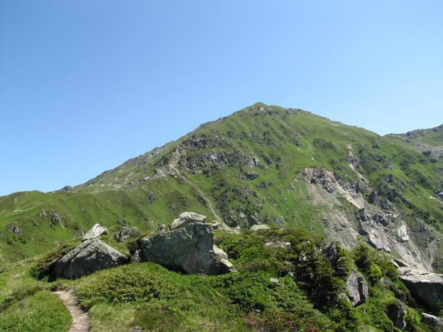 Blick nach oben zur Kessihütte. Sieht man nun nicht mehr