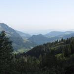 Blick zum Gross Aubrig und Wägitalersee. Auf dem Gross Aubrig, waren wir auch schon