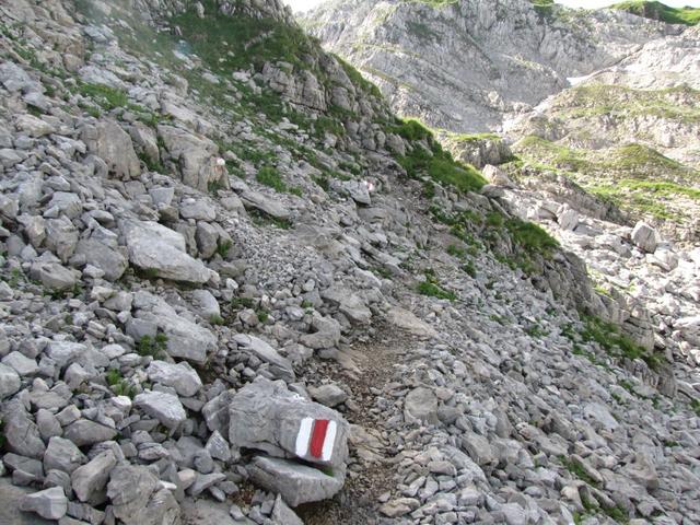 der Weg ist ab hier sehr gut markiert. Kein Problem den Weg zu finden