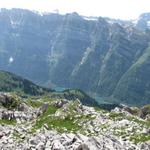 Tiefblick runter zum Klöntalersee