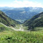 Ausblick von der Camona da Punteglias ins Val Punteglias
