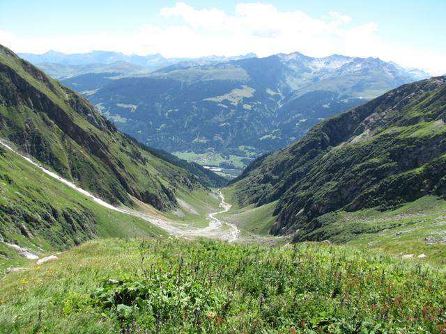 Ausblick von der Camona da Punteglias ins Val Punteglias
