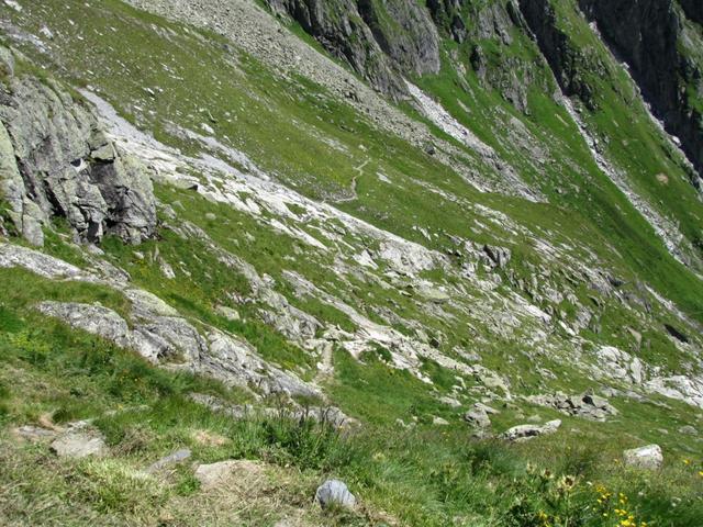 gut ersichtlich der Hüttenweg