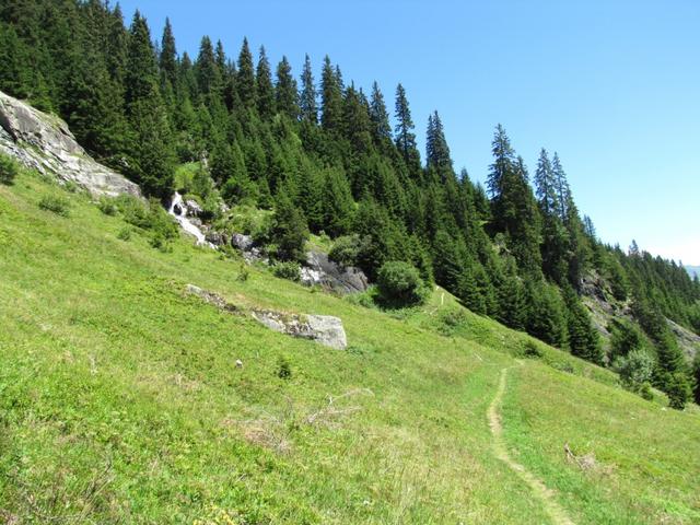 kurz nach Punkt 1635 m.ü.M. auf dem Weg Richtung Alp da Schlans Sut