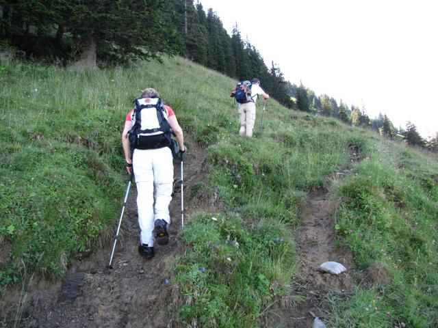 wir haben Hüttmatt verlassen und wandern Richtung Stucklichrüz