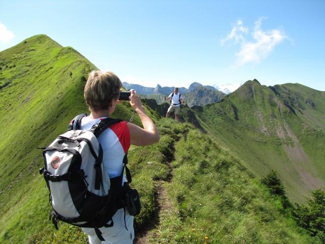 Erinnerungsfoto aufgenommen auf dem Arnigrat