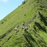 Mäusi und Rolf auf dem Weg zum Astelhorn