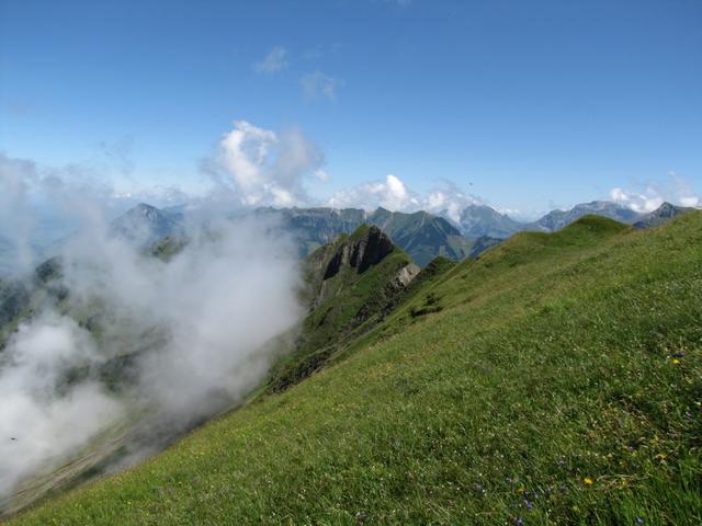 wir verlassen den Wandelen. Es geht runter ins Mettental