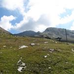 Blick von Punkt 2365 m.ü.M. Richtung Bergstation Pischabahnen