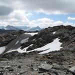 Blick zu den Resten des Pischahorngletscher